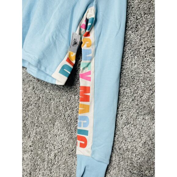 Women's Disney Magic Cropped Hoodie Sweater 1X Light Blue - Picture 8 of 9